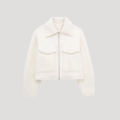 Damen Winterjacke Kurz Reißverschluss Vorne