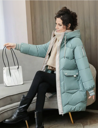 Warme Winterjacke Isoliert Damen