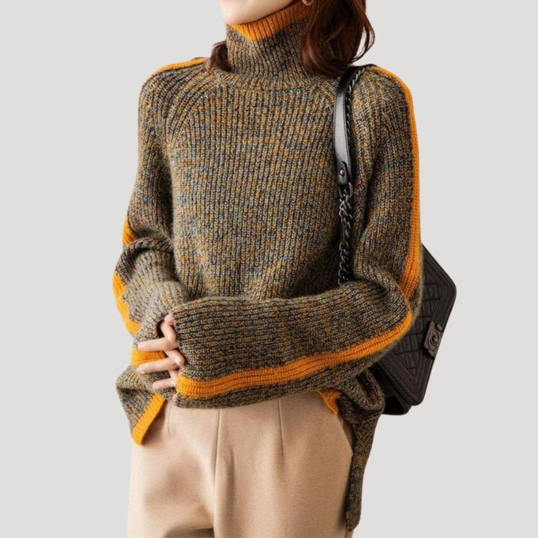 Damen Pullover Frühling Soft Rollkragen