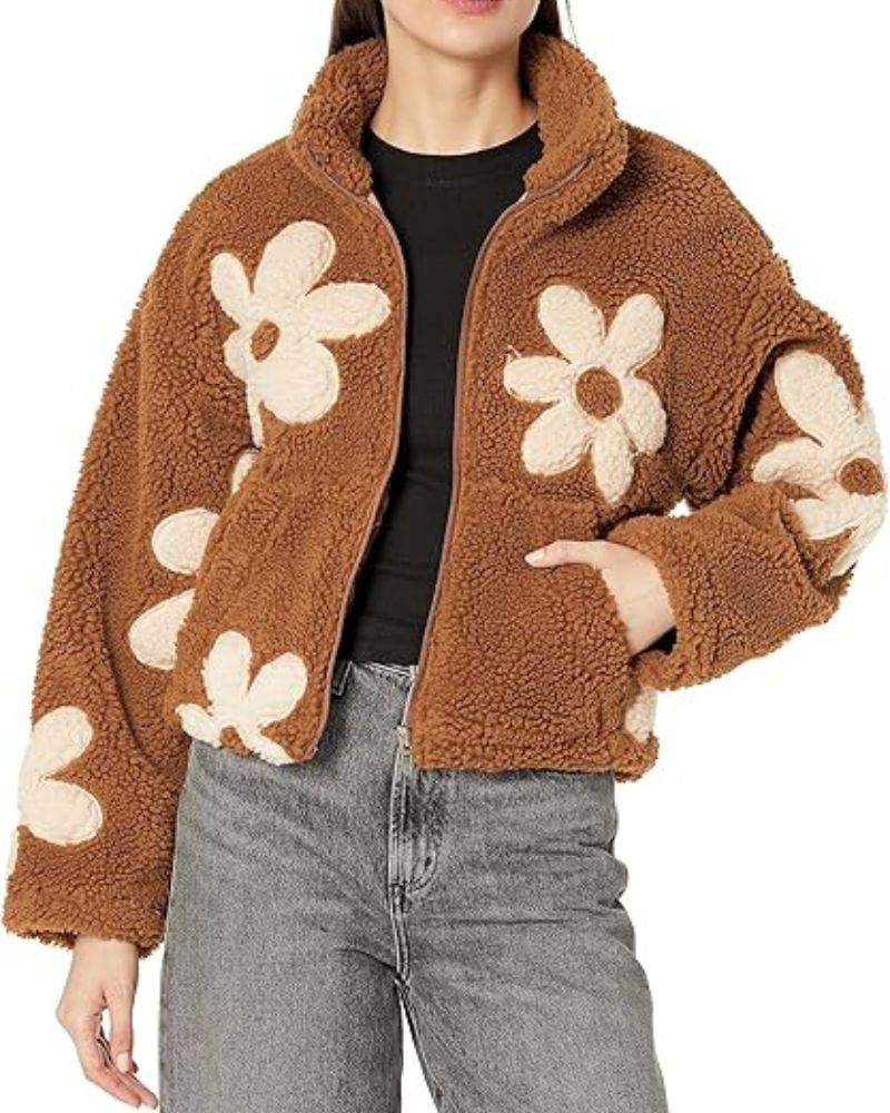 Luxus Sherpa Jacke Damen Elegant