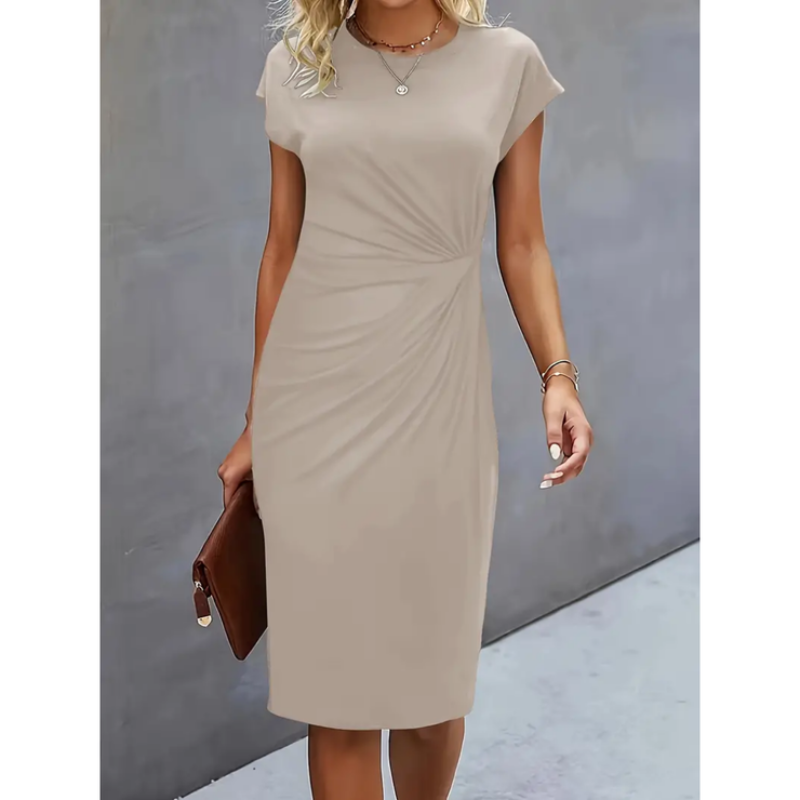 Elegantes Damenkleid Kurzarm Chiffon