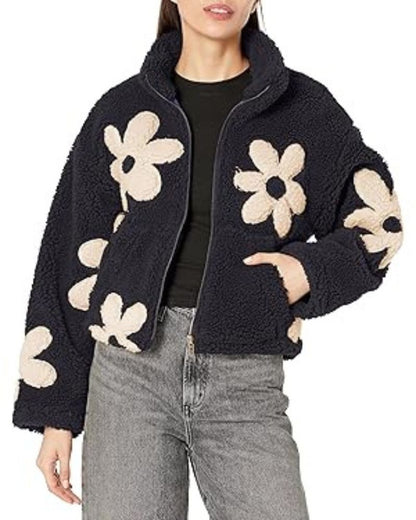 Luxus Sherpa Jacke Damen Elegant - IdealeKleiden