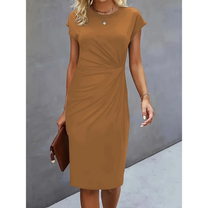 Elegantes Damenkleid Kurzarm Chiffon
