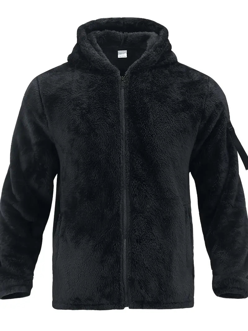 Herren Winterjacke Flauschig Reißverschluss