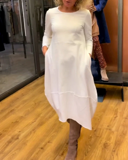 Praktisches Sommerkleid Mit Taschen