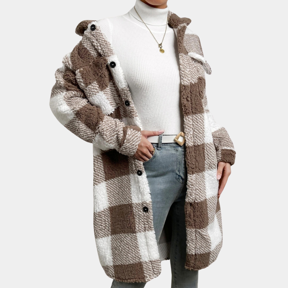 Weiche Winterjacke Damen Teddy Mantel