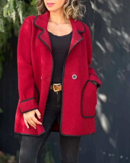 Modische Freizeitjacke Kontrastfarben