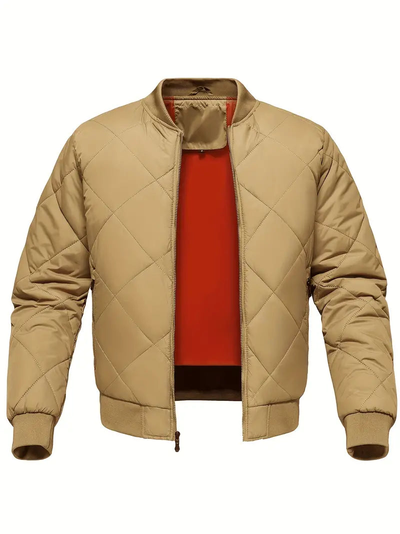 Herren Steppjacke Warm Reißverschluss