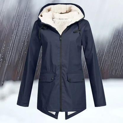 Wasserdichte Outdoor-Jacke Kapuze Warm Isoliert