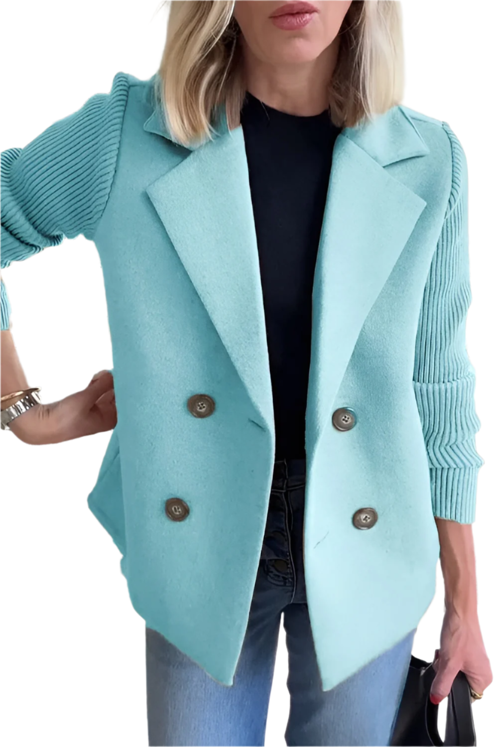 Damen Blazer Vegan Wolle Elegant