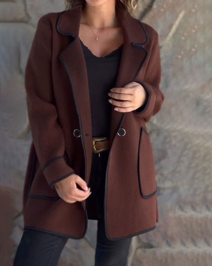 Modische Freizeitjacke Kontrastfarben