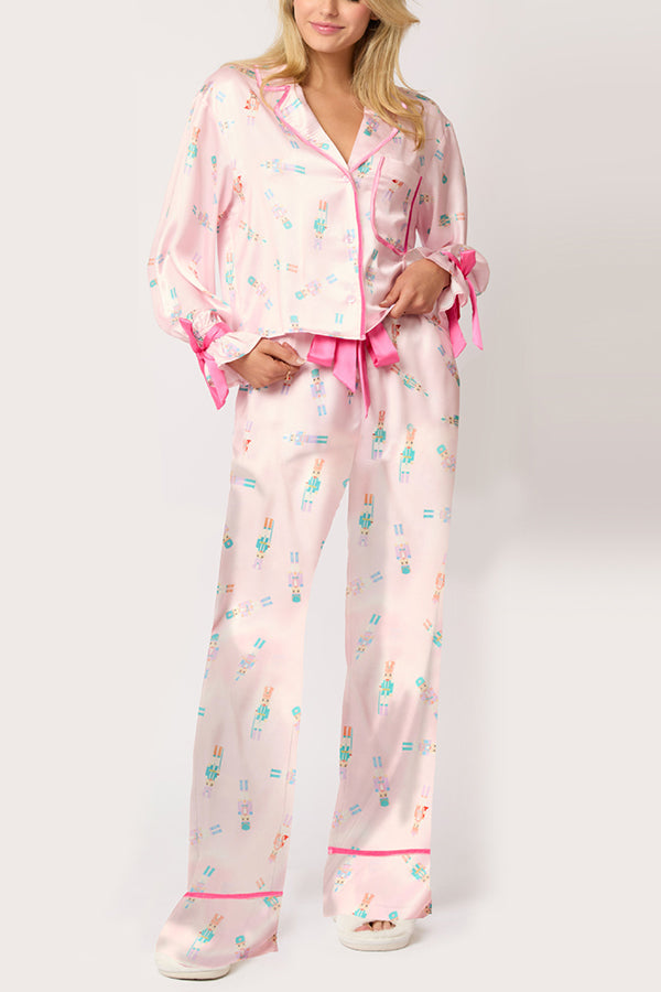 Weihnachts-Outfit: Langarm-Oberteil und elastische Hose Set