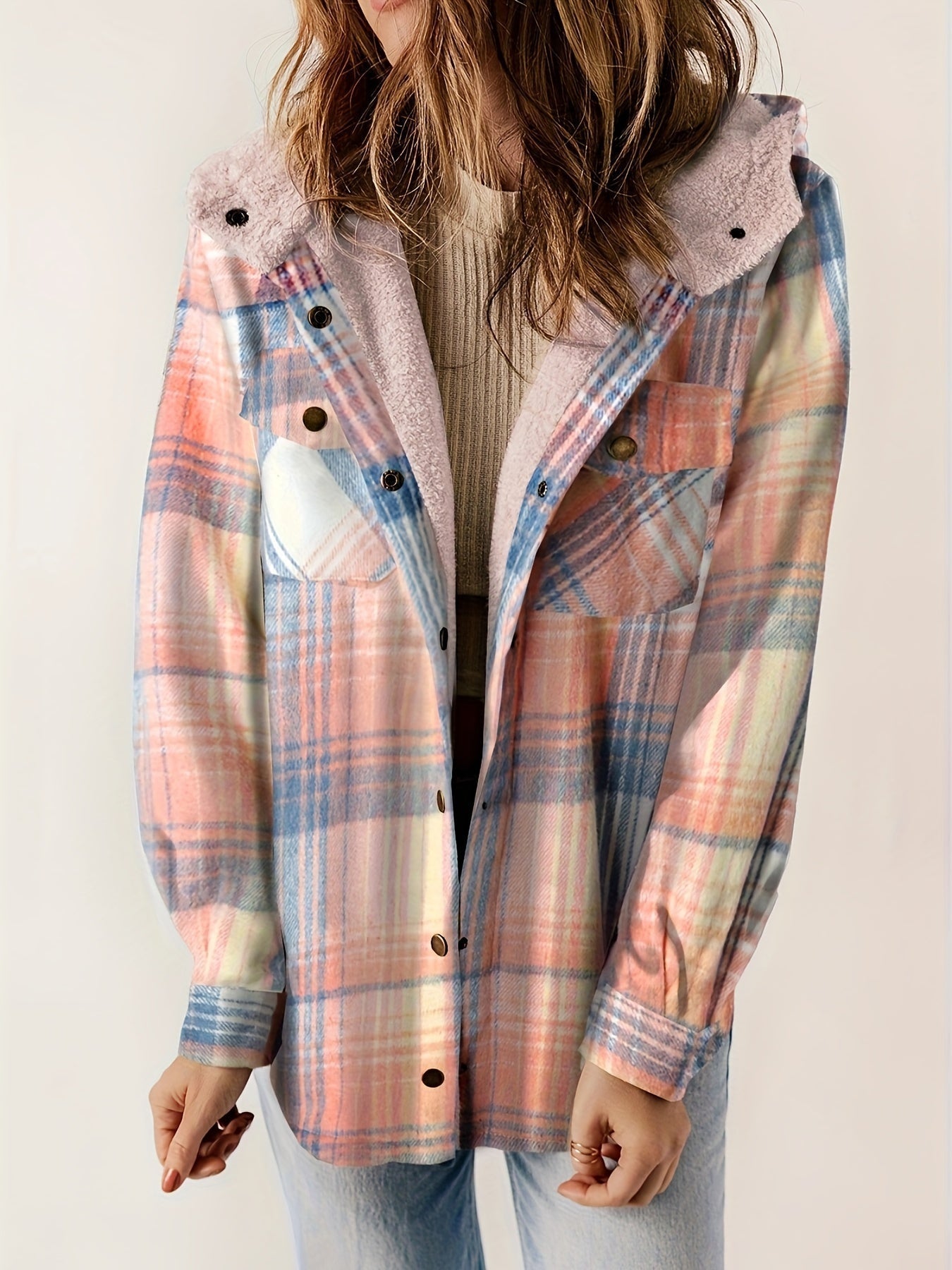 Weiche Winterjacke Samtfutter Kapuze