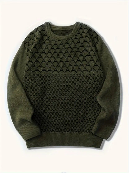 Herren Pullover Rautenmuster Modern Geschenk