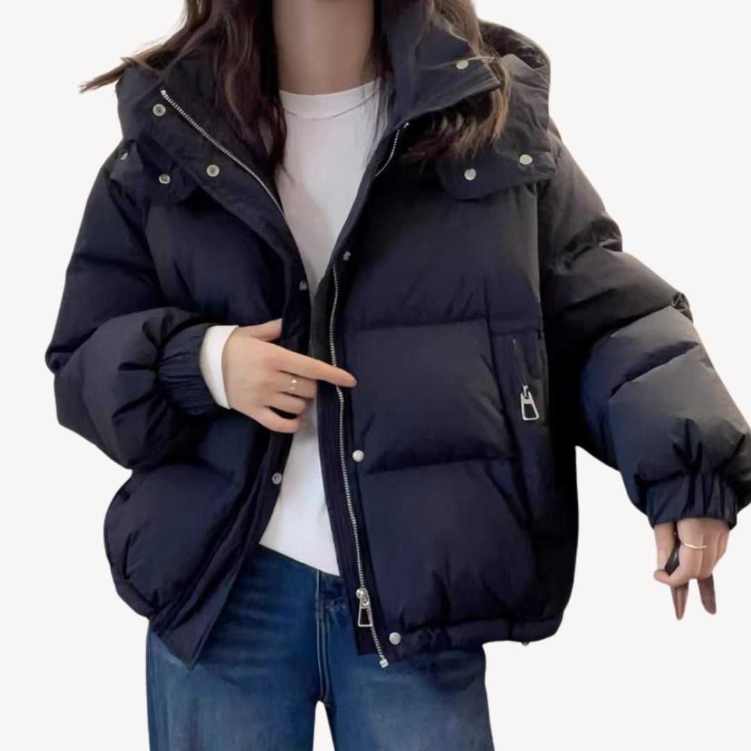 Übergroße Damen Pufferjacke Warm und Elegant