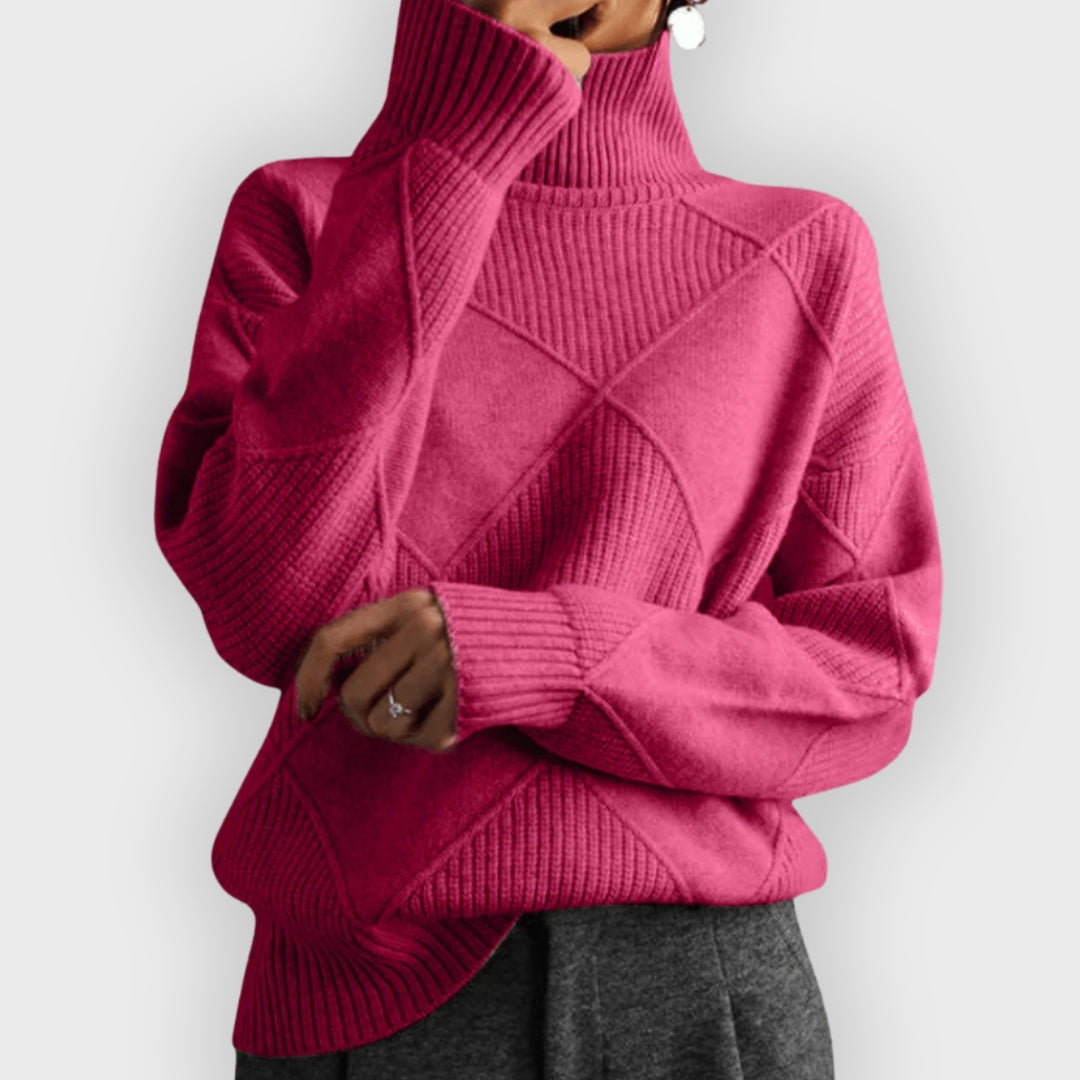 Weiche Damenpullover Rollkragen Elegant