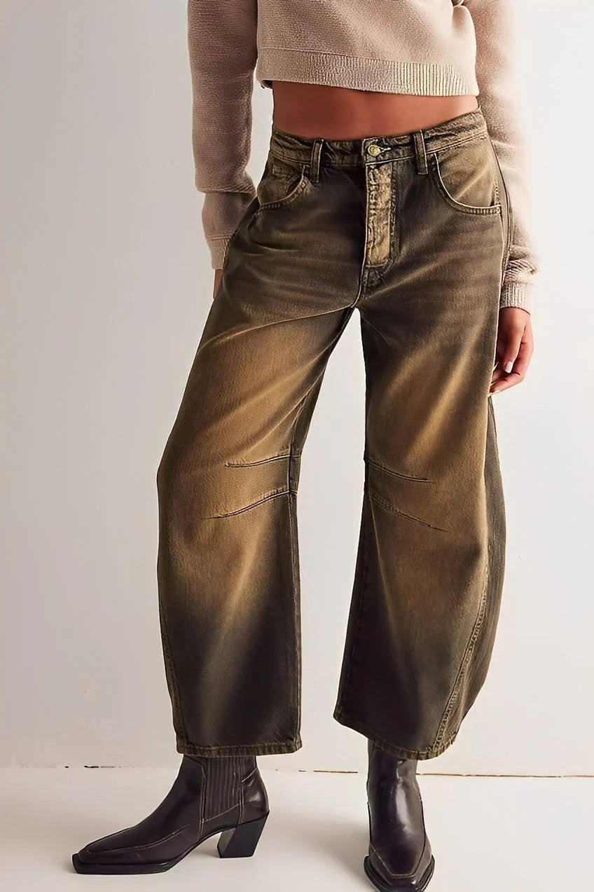 Damen Freizeitjeans Bequem Weite Passform