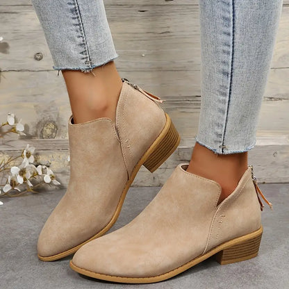 Stilvolle Kleiden | V-Ausschnitt Elegante Stiefel für Damen