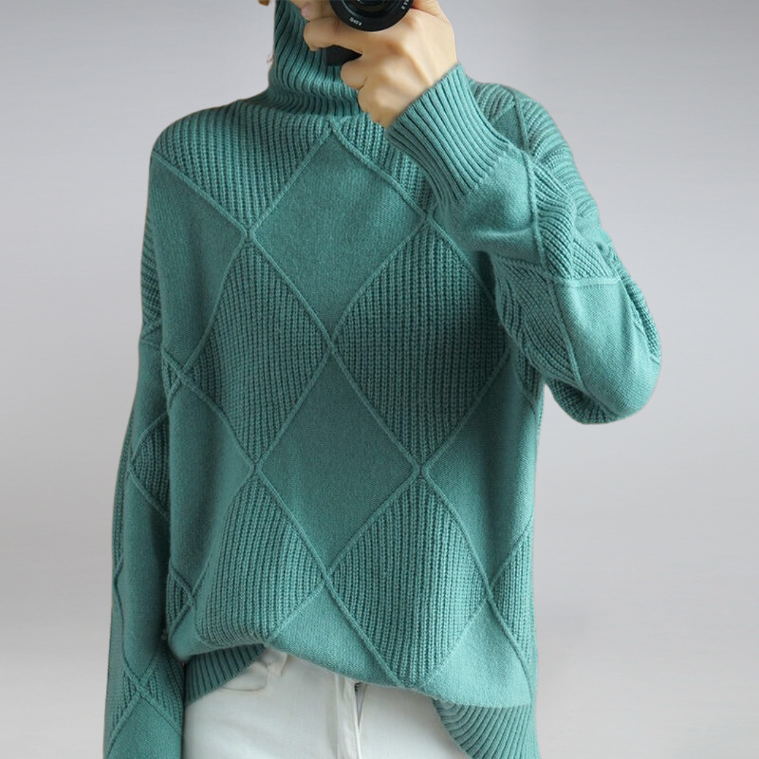Weiche Damenpullover Kaschmir Rollkragen Oversized