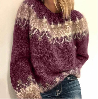 Strickpullover Weich Wollig Nordisch Lässig