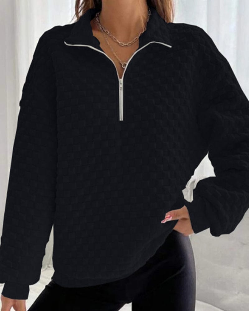 Winterpullover Damen Chic Modern Zip