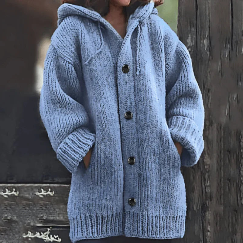 Damen Strickcardigan Weich Warm