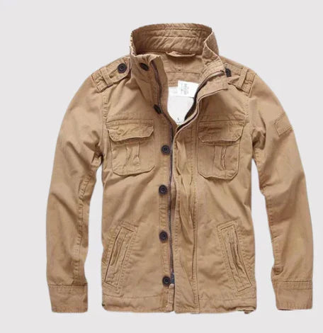 Modische Jeansjacke Regular Fit Knopfverschluss