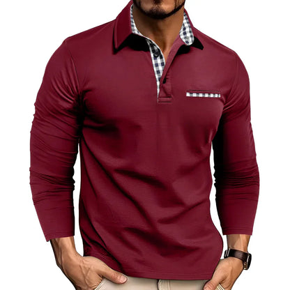 Herren Poloshirt Langarm Freizeitstyle