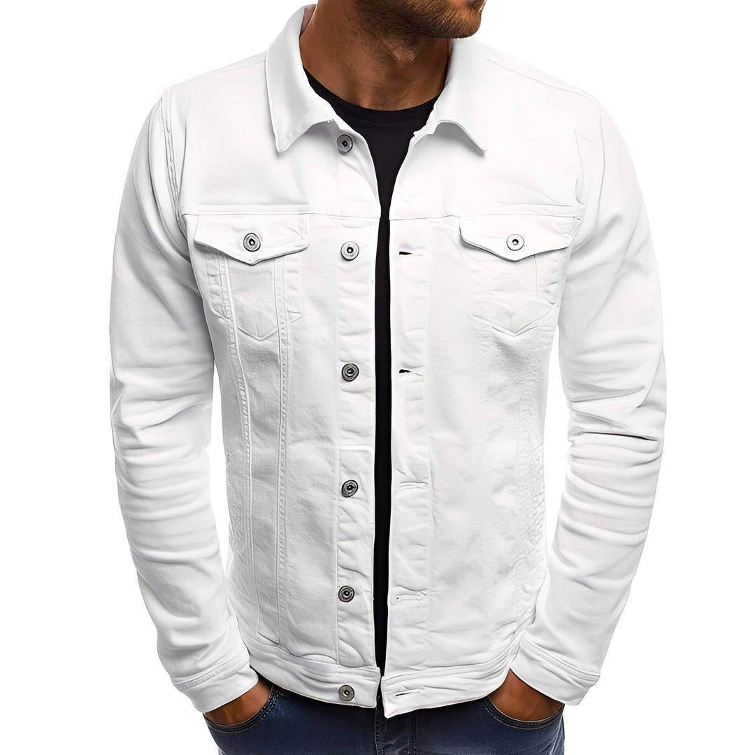 Männer Denimjacke Modern mit Taschen