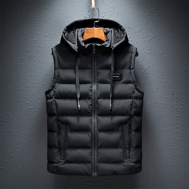 Herren Fleeceweste Kapuze Warm