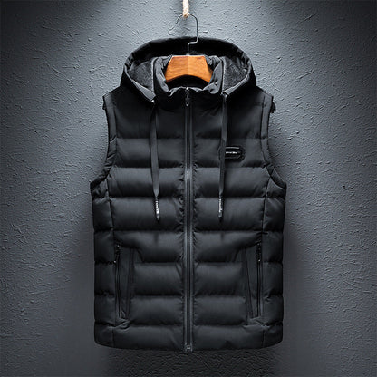 Herren Fleeceweste Kapuze Warm
