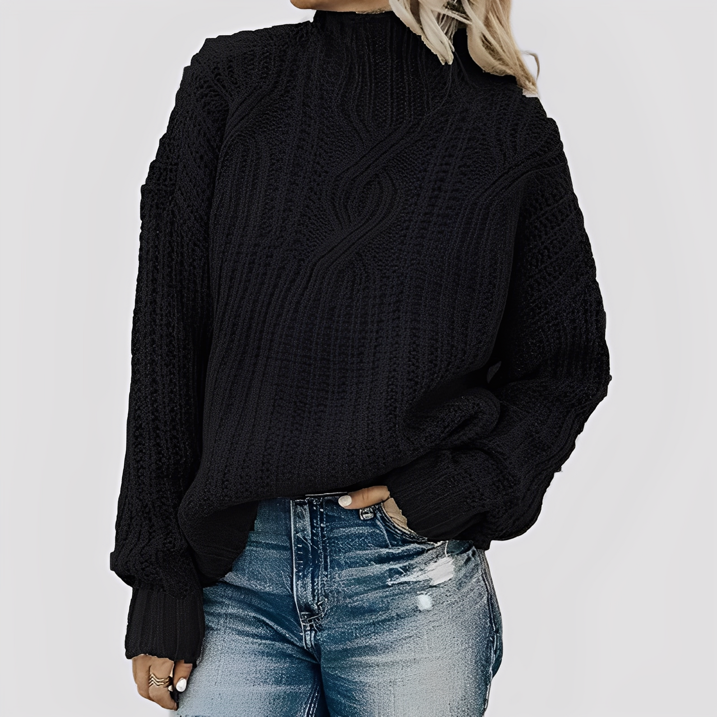 Weiches Damenpullover Elegant Strick Design