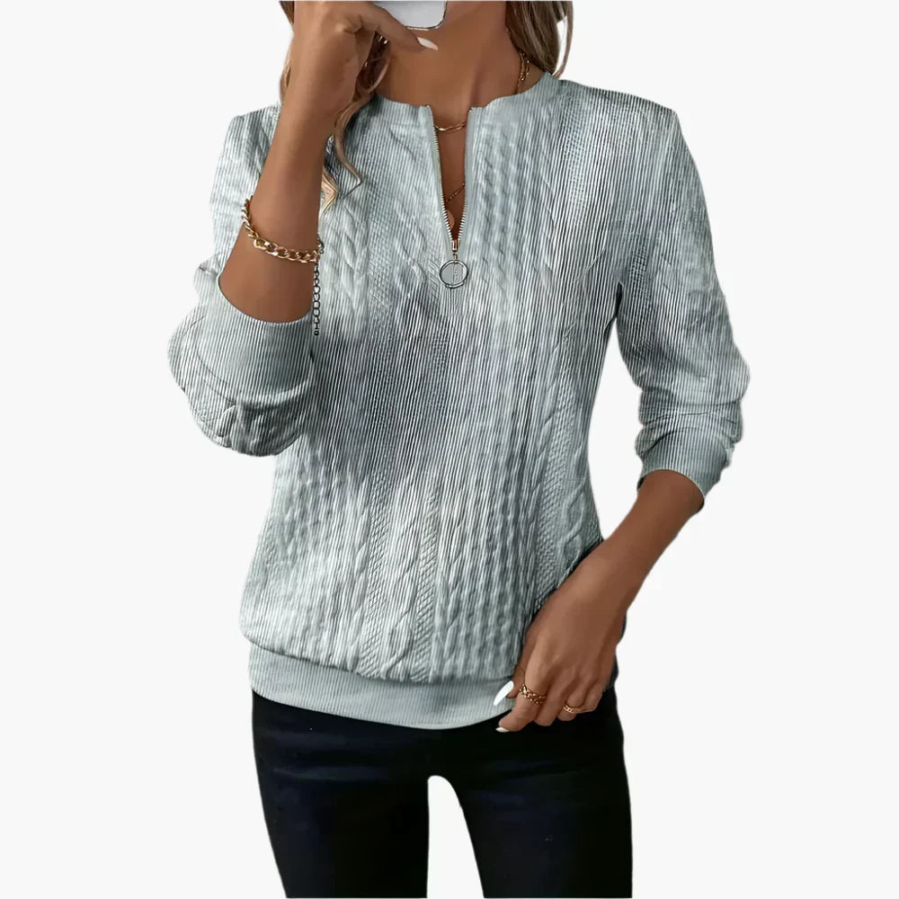 Strickpullover Herren Zopf Muster Reißverschluss