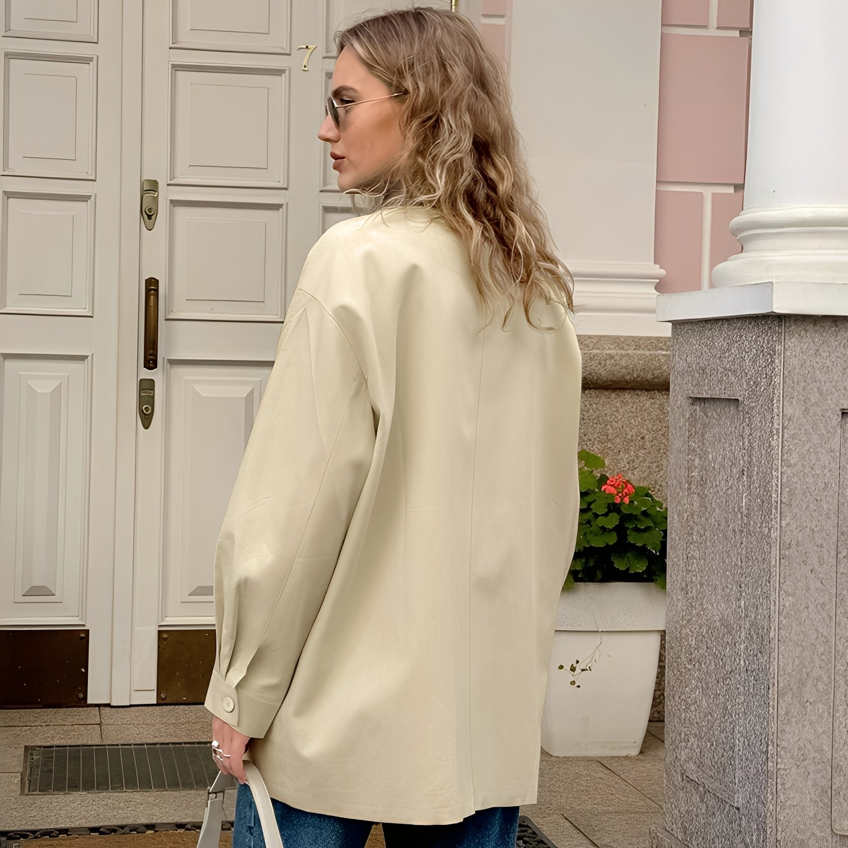 Frauen Jacke Modern Polokragen - IdealeKleiden