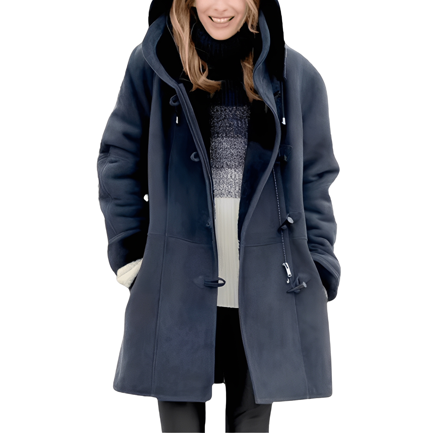 Kapuzenmantel Frauen Lässig Winter