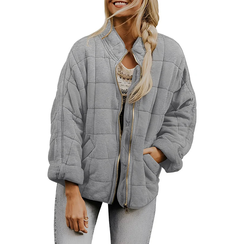 Damen Steppjacke Mit Taschen Warm