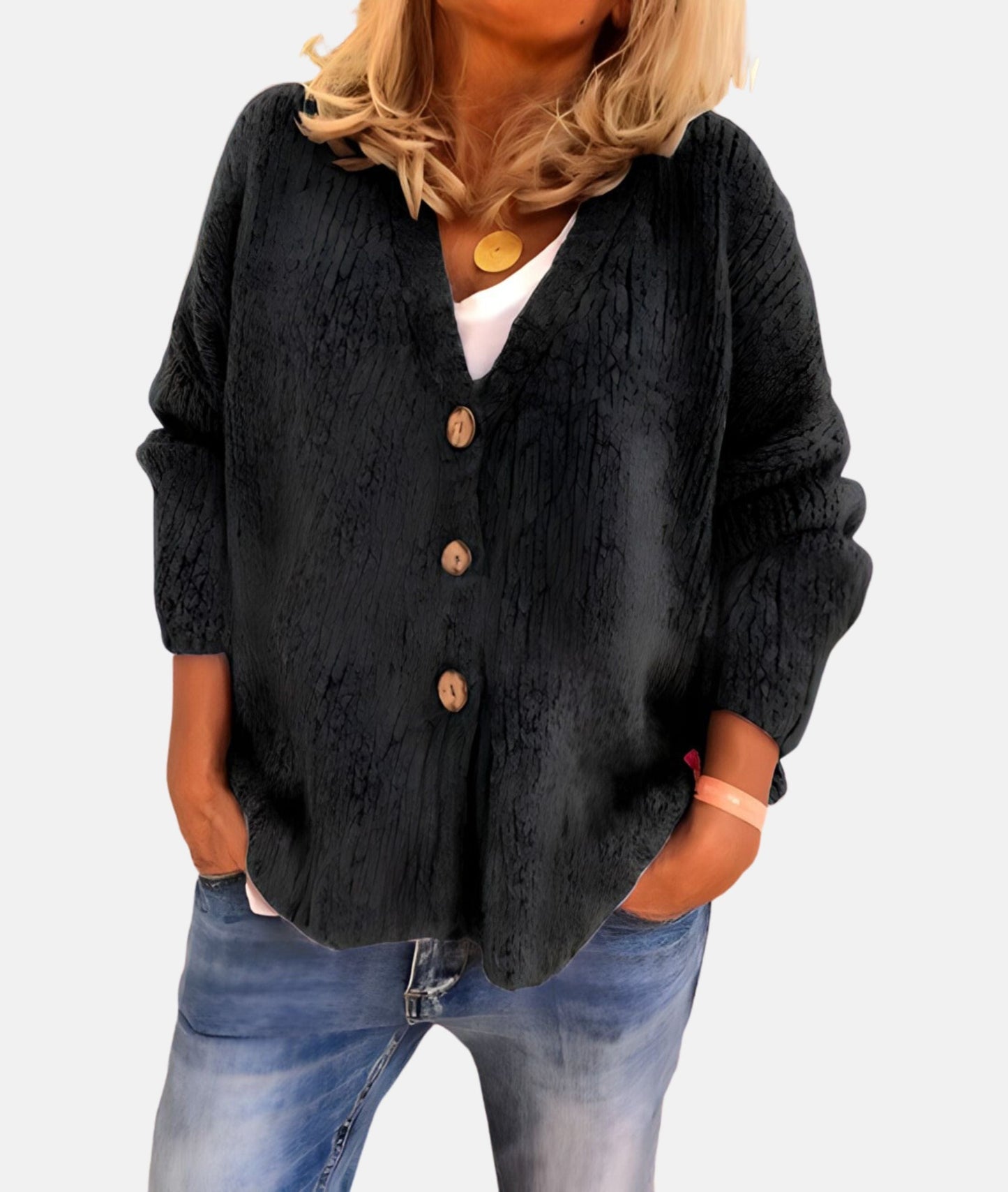 Herbst Cardigan Klassisch Elegantes Design