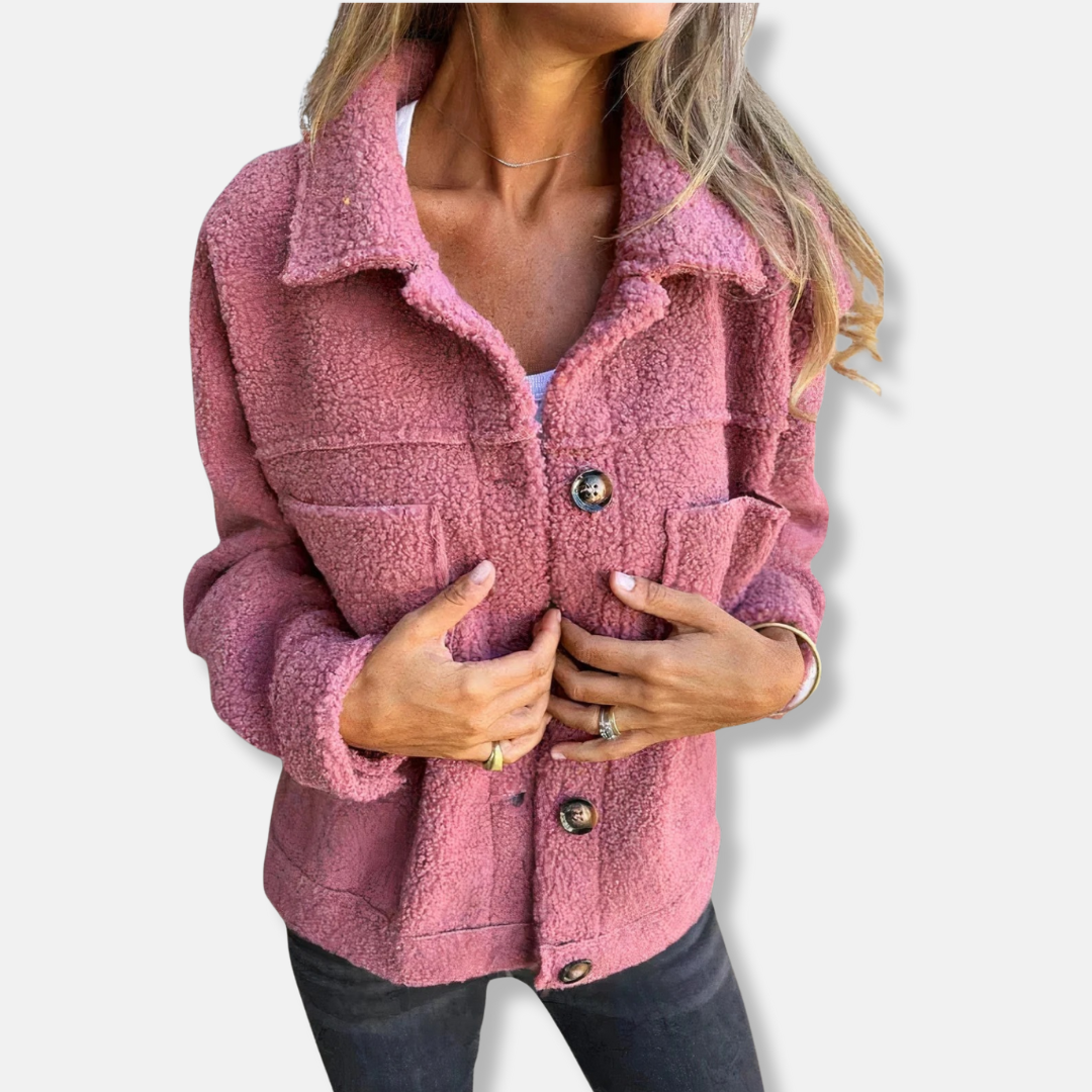 Weiche Sherpa-Jacke Flauschig Warme Passform