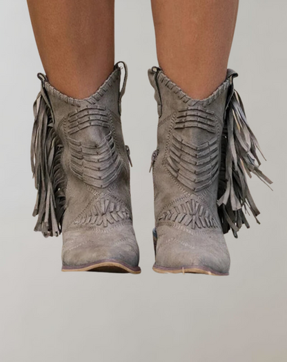 Stylische Cowgirl Stiefel Western Fransen Design