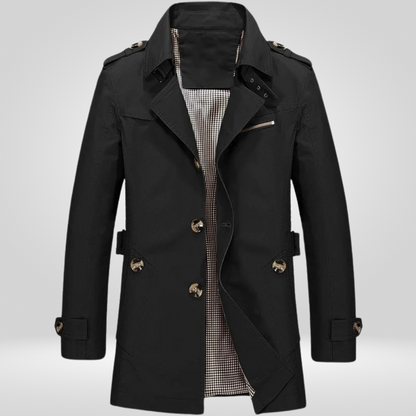 Herren Trenchcoat Klassisch Lang