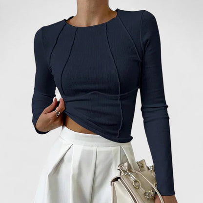 Damen Slim Fit Langarmshirt Trendy