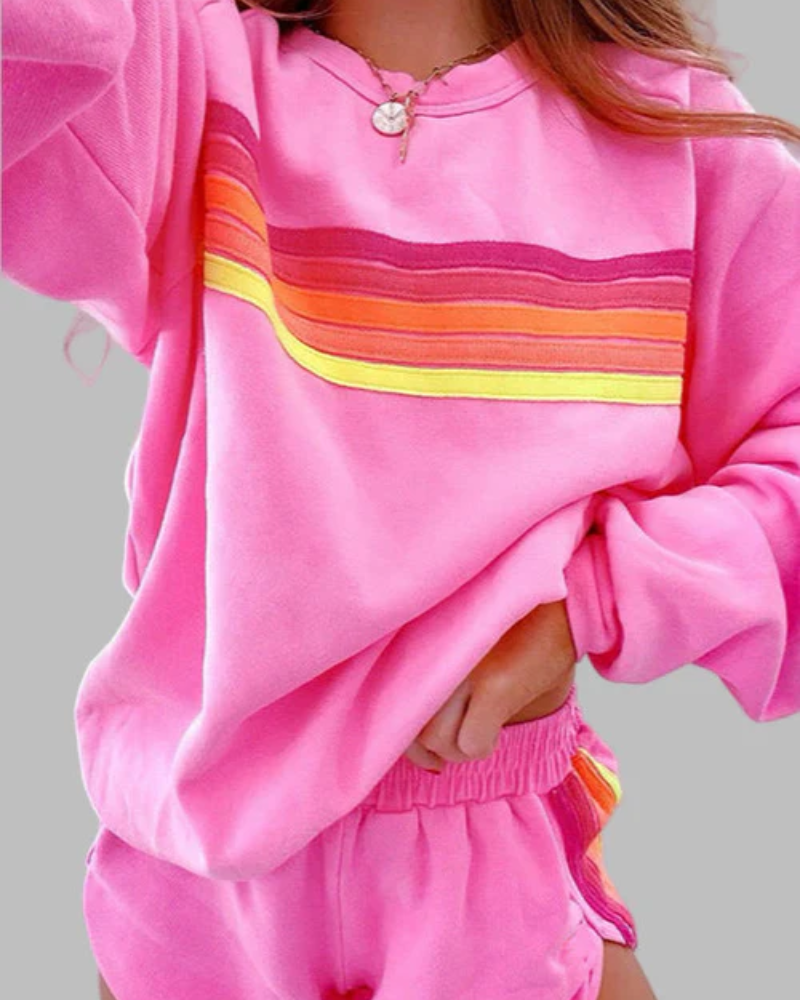 Gestreiftes Damen Pyjama Set