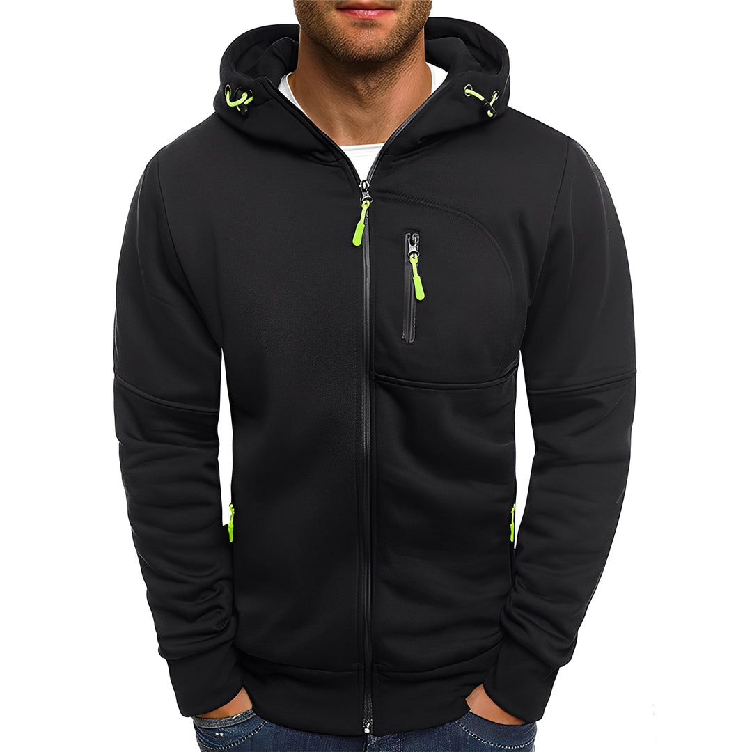 Herren Fleecejacke Warm Kapuze Modern