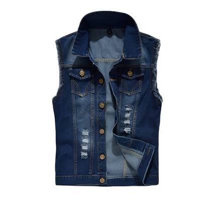 Herren Jeansweste Retro Style mit Taschen