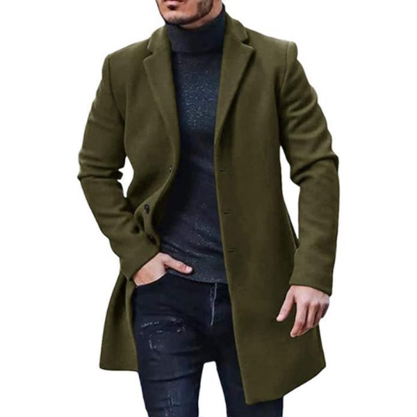 Herren Wollmantel Warm Elegant