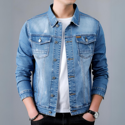 Stilvolle Herren Denimjacke Klassisches Design
