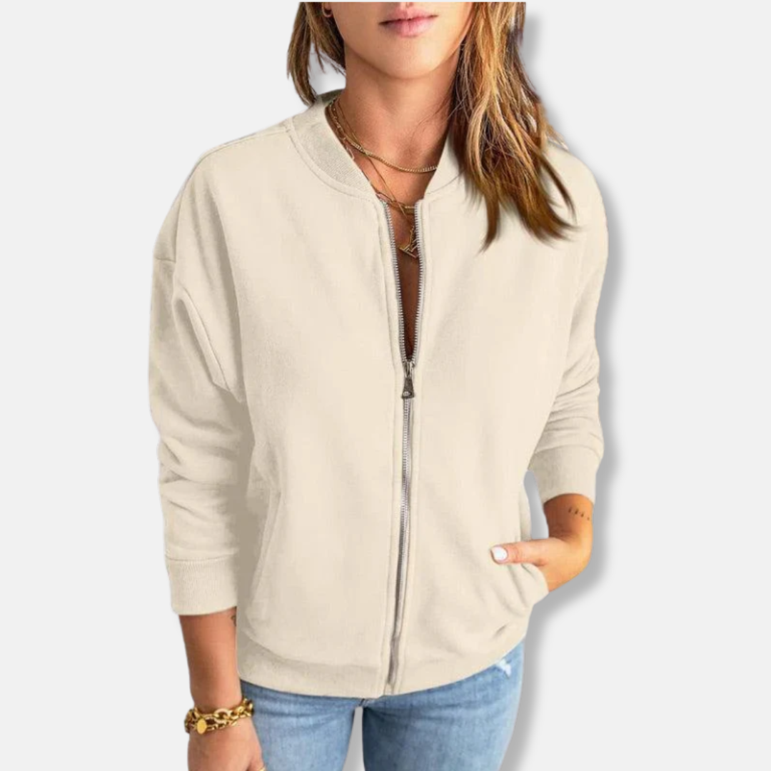 Leichte Jacke Mit Reißverschluss Moderner Style