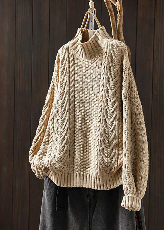 Winterpullover Locker Sitzend Hoher Kragen