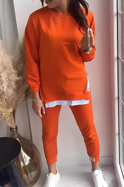 Damen Sportanzug Freizeit Set Sweatshirt Hose