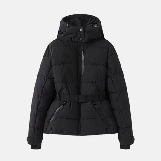Warme Winterjacke Gequiltet mit Kapuze - IdealeKleiden